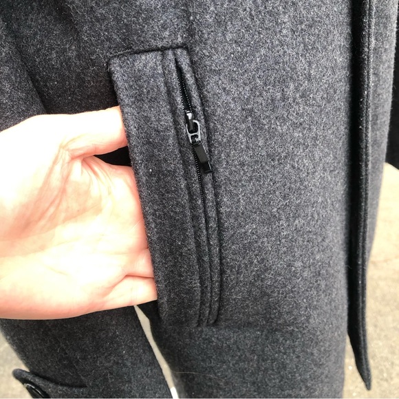 London Fog Mens Wool Blend Coat Charcoal Gray - Picture 8 of 12